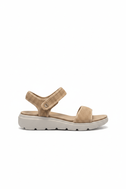 Sandalias Beige Plataforma 15114 Correa Casual de mujer Costa Rica - ZOÉ BRAND 2026 beige brillos
