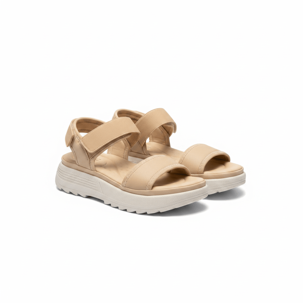Sandalias Beige Plataforma 15118 Hebilla Correa Casual de mujer Costa Rica - ZOÉ BRAND 2026 beige chancletas