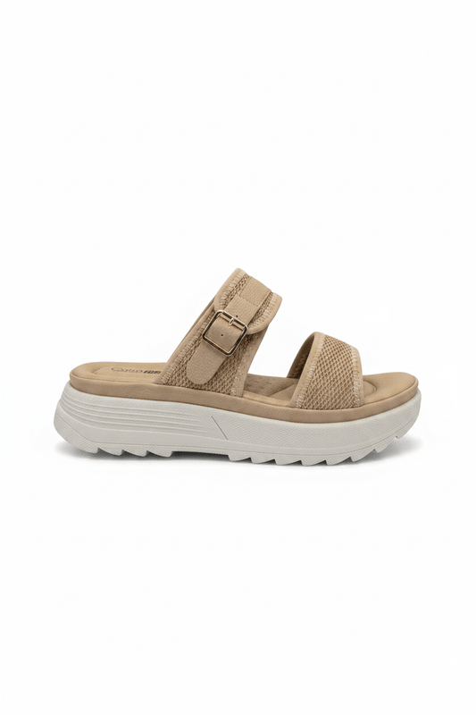 Sandalias Beige Plataforma 15120 Hebilla Correa Casual de mujer Costa Rica - ZOÉ BRAND 2026 beige chancletas