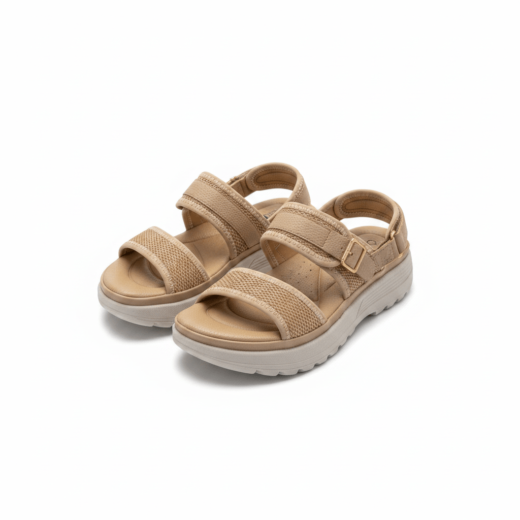 Sandalias Beige Plataforma 15120 Hebilla Correa Casual de mujer Costa Rica - ZOÉ BRAND 2026 beige chancletas