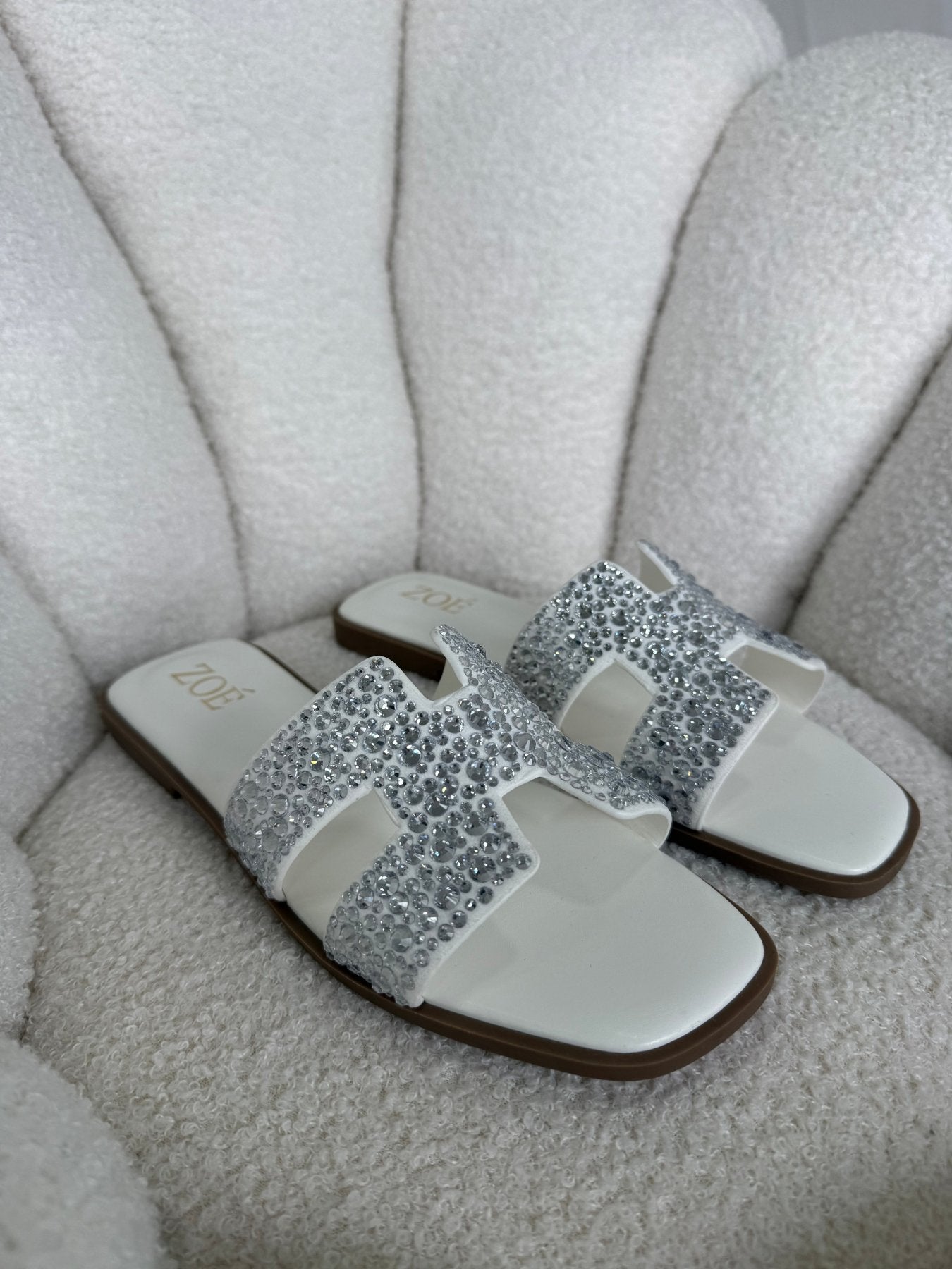 Sandalias Blanco Brillos 14953 Flats Casual de mujer Zoé Brand Costa Rica - ZOÉ BRAND 2026 brillos disponible-35