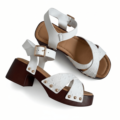 Sandalias Blanco Plataforma 14866 Hebilla Casual de mujer Zoé Brand Costa Rica - ZOÉ BRAND 2026 disponible-35 disponible-36