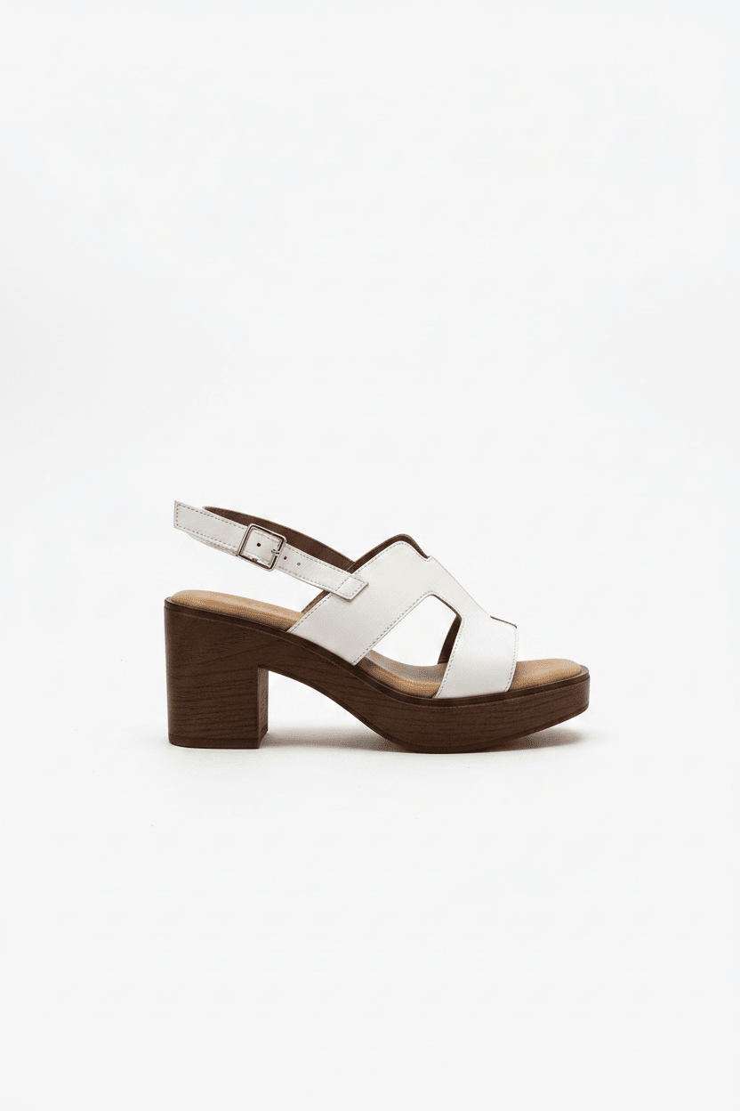 Sandalias Blanco Plataforma 15128 Tacón Medio Correa de mujer Costa Rica - ZOÉ BRAND 2026 clásico disponible-35