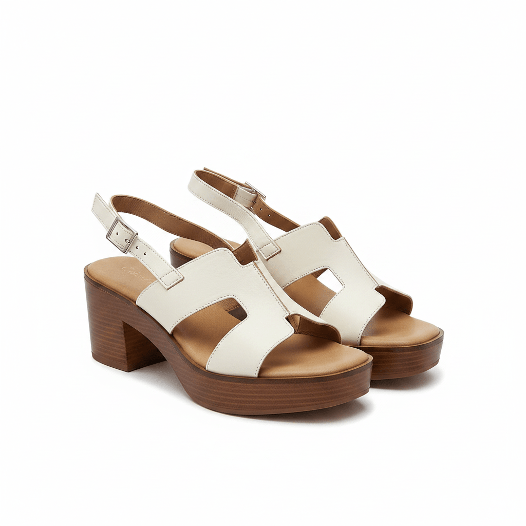Sandalias Blanco Plataforma 15128 Tacón Medio Correa de mujer Costa Rica - ZOÉ BRAND 2026 clásico disponible-35