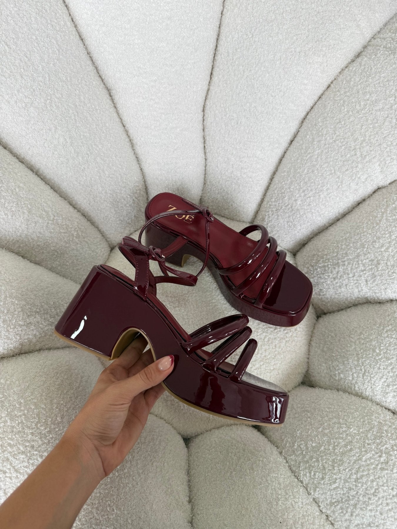 Sandalias Burdeos Charol Plataforma 14912 Ejecutivo de mujer Zoé Brand Costa Rica - ZOÉ BRAND 2026 burgundy ejecutivo