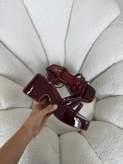 Sandalias Burdeos Charol Plataforma 14912 Ejecutivo de mujer Zoé Brand Costa Rica - ZOÉ BRAND 2026 burgundy ejecutivo