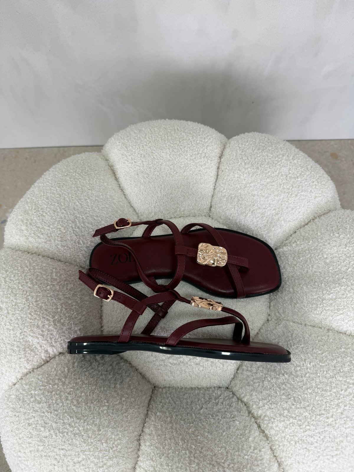 Sandalias Burgundy 15063 Correa Slingback Casual de mujer Zoé Brand Costa Rica - ZOÉ BRAND 2026 burgundy chancletas