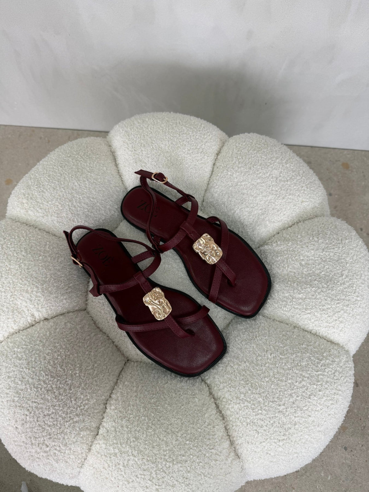 Sandalias Burgundy 15063 Correa Slingback Casual de mujer Zoé Brand Costa Rica - ZOÉ BRAND 2026 burgundy chancletas