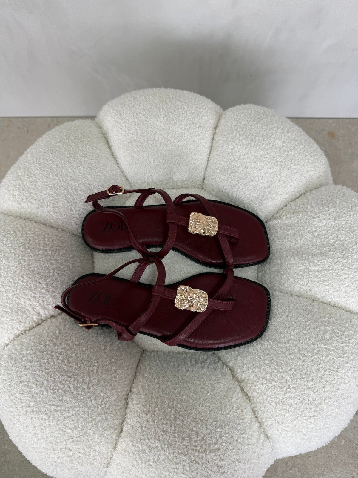 Sandalias Burgundy 15063 Correa Slingback Casual de mujer Zoé Brand Costa Rica - ZOÉ BRAND 2026 burgundy chancletas