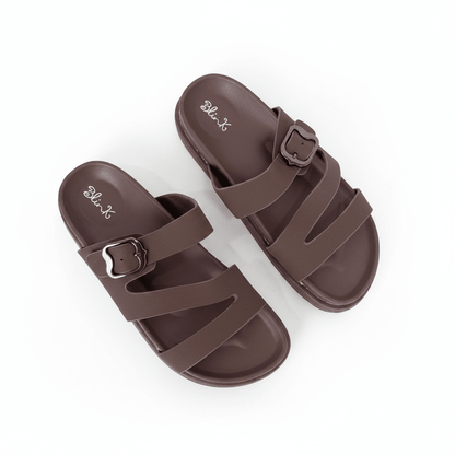 Sandalias Café 14473 Triple Correa Hebilla Slip On Casual Zoé Brand Costa Rica - ZOÉ BRAND 2025 disponible-36 disponible-38