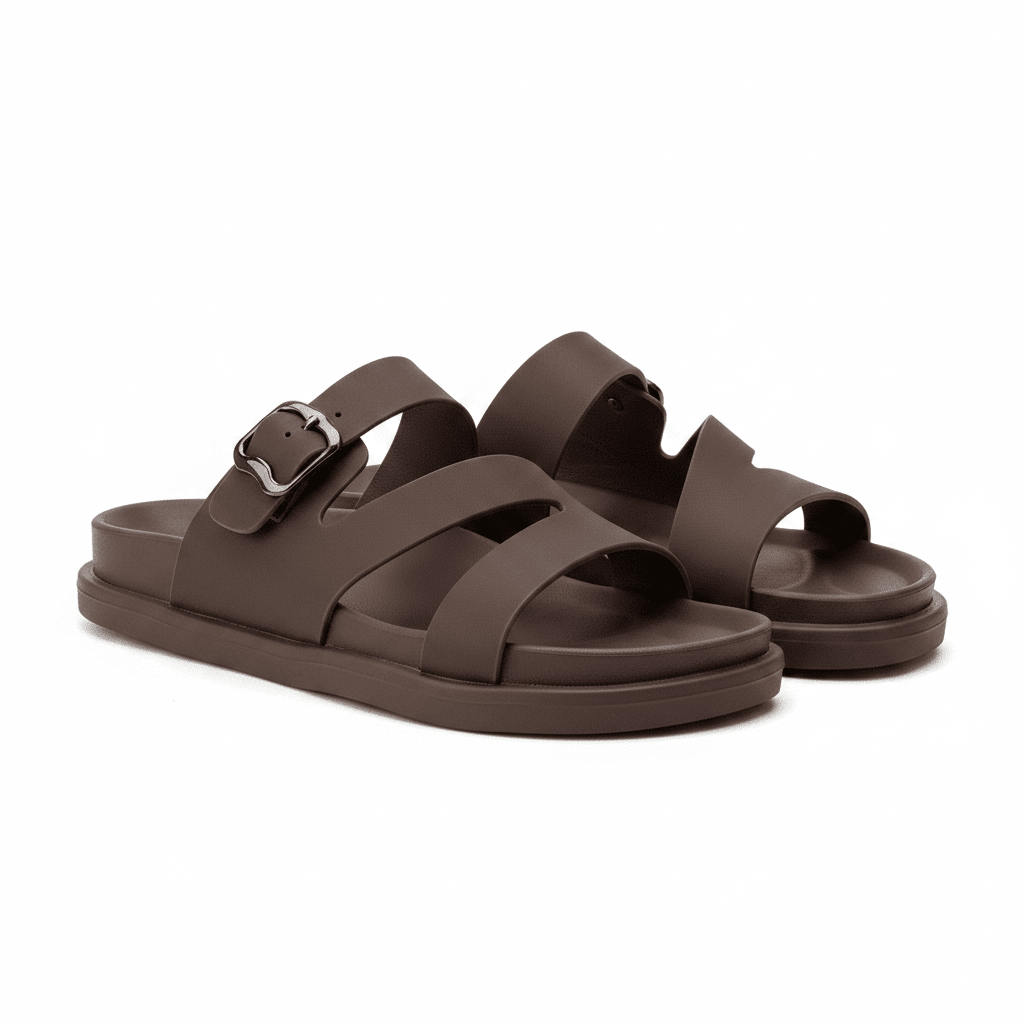 Sandalias Café 14473 Triple Correa Hebilla Slip On Casual Zoé Brand Costa Rica - ZOÉ BRAND 2025 disponible-36 disponible-38