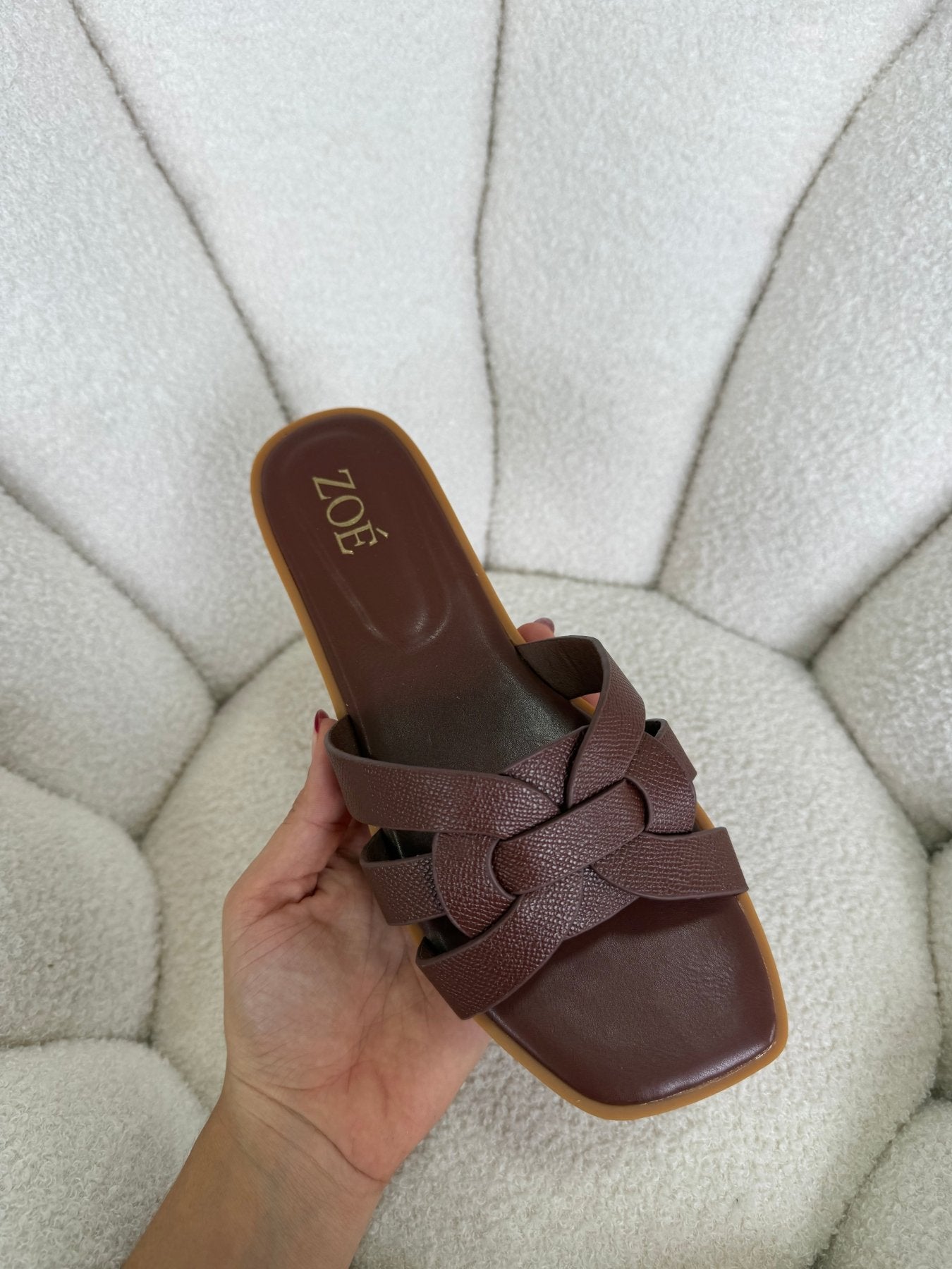 Sandalias Café 14948 Flats Casual de mujer Zoé Brand Costa Rica - ZOÉ BRAND 2026 MOCCA sandalias