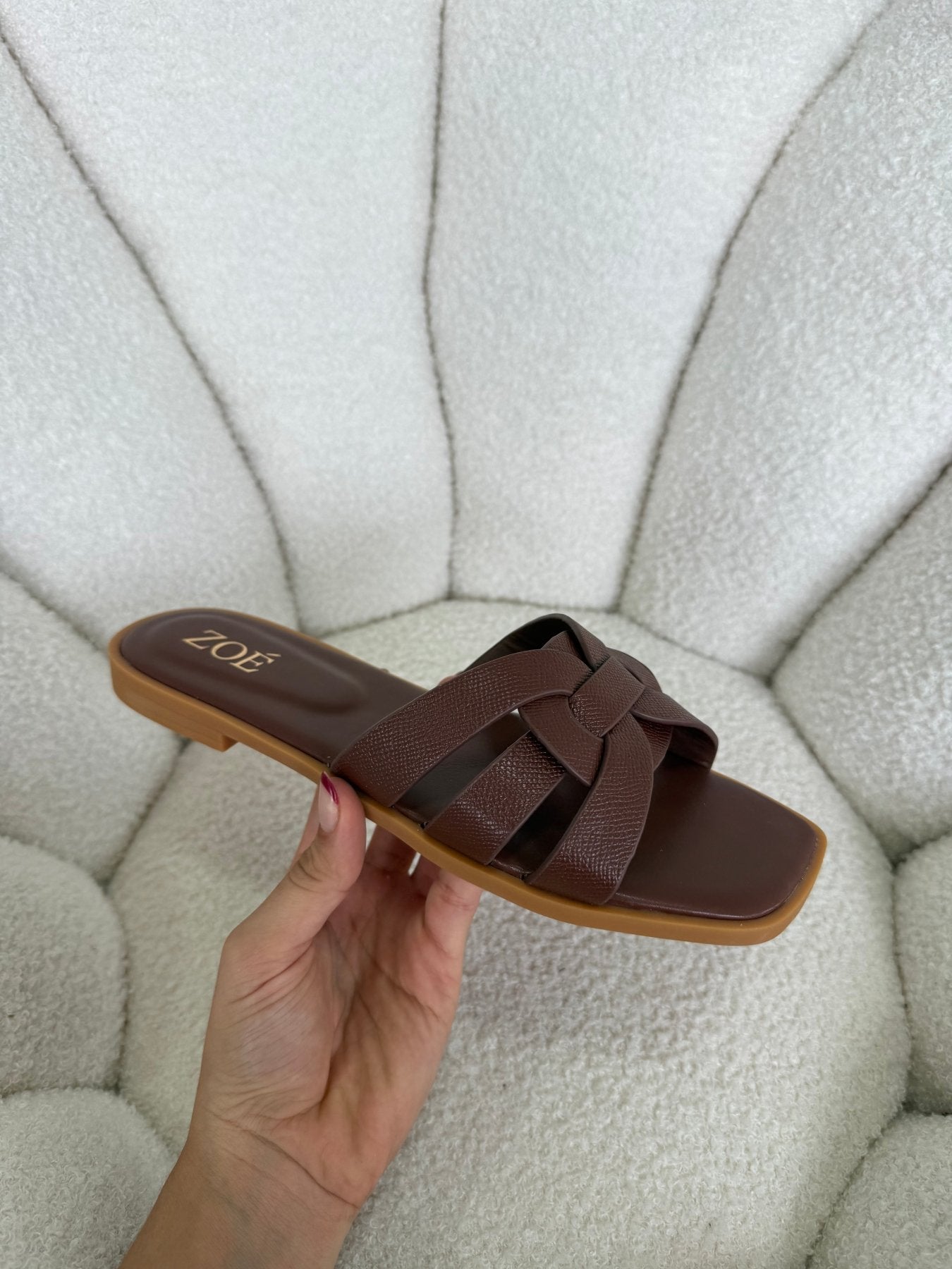 Sandalias Café 14948 Flats Casual de mujer Zoé Brand Costa Rica - ZOÉ BRAND 2026 MOCCA sandalias