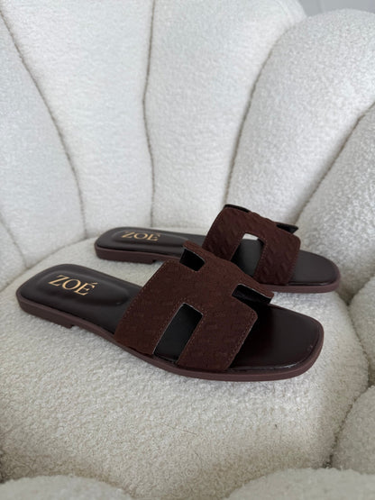 Sandalias Café Gamuza 14944 Flats Casual de mujer Zoé Brand Costa Rica - ZOÉ BRAND 2026 disponible-35 disponible-36