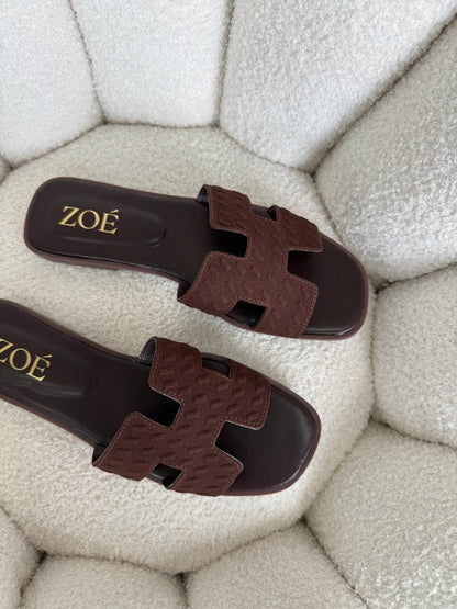Sandalias Café Gamuza 14944 Flats Casual de mujer Zoé Brand Costa Rica - ZOÉ BRAND 2026 disponible-35 disponible-36