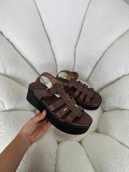 Sandalias Café Plataforma 14937 Velcro Casual de mujer Zoé Brand Costa Rica - ZOÉ BRAND 2026 disponible-35 disponible-36