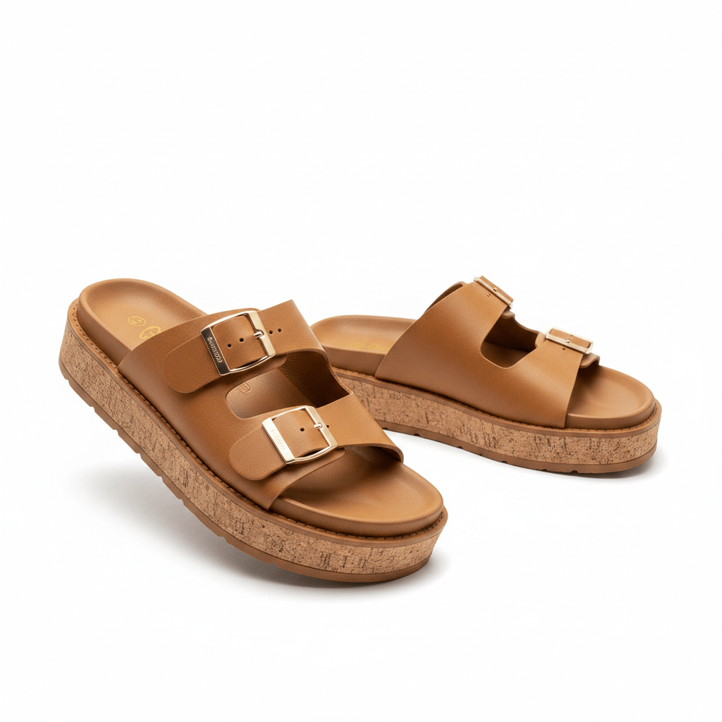 Sandalias Camel Plataforma 14354 Doble Correa Hebillas de mujer Zoé Brand Costa Rica - ZOÉ BRAND 2025 disponible-35 disponible-36