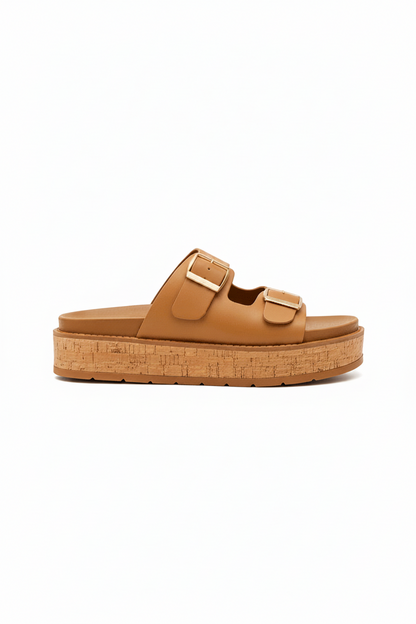 Sandalias Camel Plataforma 14354 Doble Correa Hebillas de mujer Zoé Brand Costa Rica - ZOÉ BRAND 2025 disponible-35 disponible-36