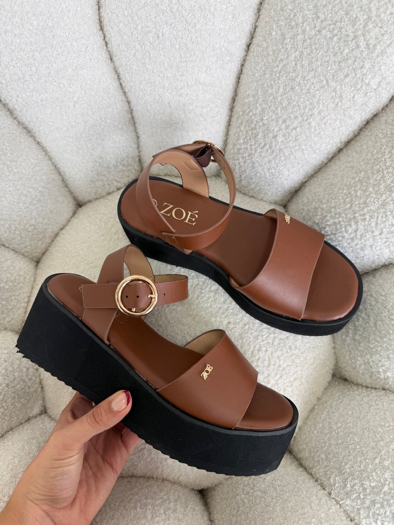 Sandalias Camel Plataforma 14931 Hebilla Casual de mujer Zoé Brand Costa Rica - ZOÉ BRAND 2026 disponible-35 disponible-36