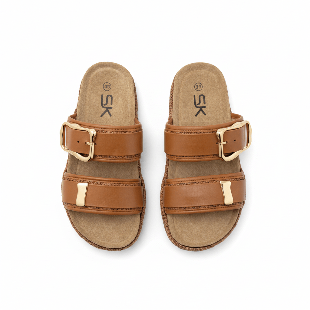 Sandalias Camel Yute Plataforma 14868 Doble Correa Hebillas Casual de mujer Zoé Brand Costa Rica - ZOÉ BRAND 2026 disponible-35 disponible-36