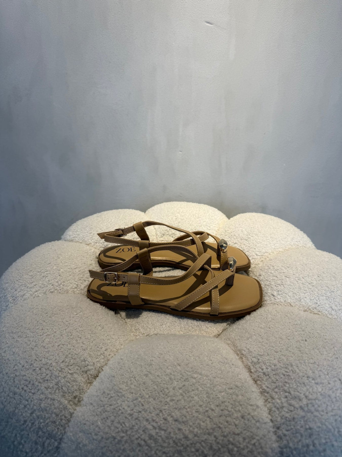 Sandalias Correa 15059 Slingback Casual de mujer Zoé Brand Costa Rica - ZOÉ BRAND 2026 beige chancletas