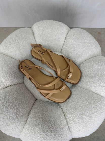 Sandalias Correa 15059 Slingback Casual de mujer Zoé Brand Costa Rica - ZOÉ BRAND 2026 beige chancletas