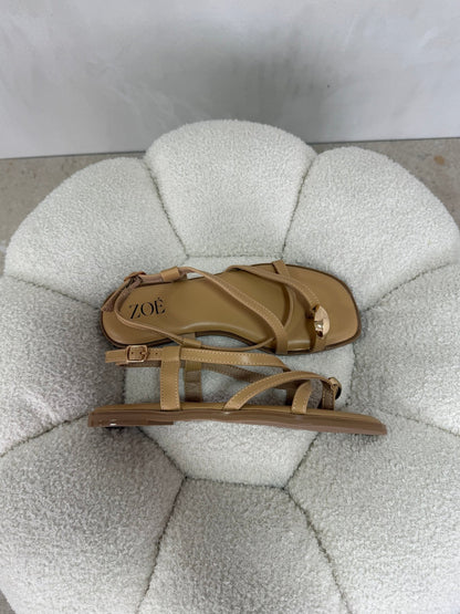 Sandalias Correa 15059 Slingback Casual de mujer Zoé Brand Costa Rica - ZOÉ BRAND 2026 beige chancletas