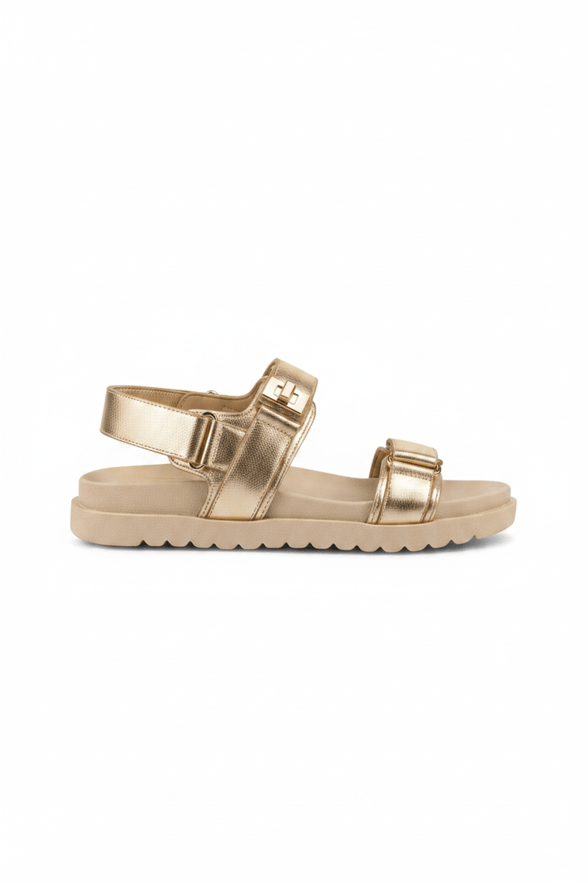 Sandalias Dorado 14418 Triple Correa con Hebillas Velcro Casual Zoé Brand Costa Rica - ZOÉ BRAND 2025 disponible-35 disponible-36