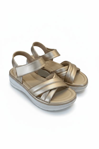 Sandalias Gold Plataforma 15105 Correa Casual de mujer Costa Rica - ZOÉ BRAND 2026 chancletas disponible-35