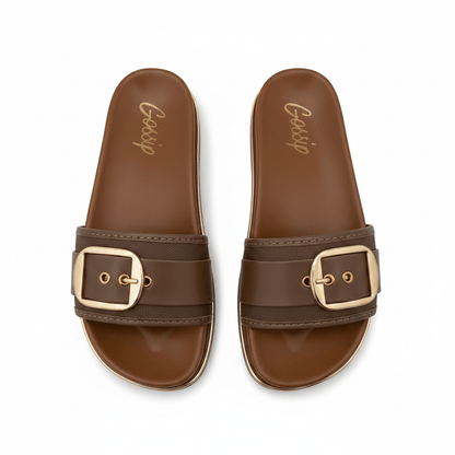 Sandalias Hebilla 15174 Plataforma Casual de mujer Costa Rica - ZOÉ BRAND 2026 brown chancletas