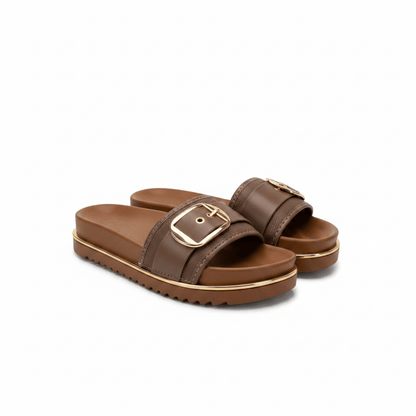 Sandalias Hebilla 15174 Plataforma Casual de mujer Costa Rica - ZOÉ BRAND 2026 brown chancletas
