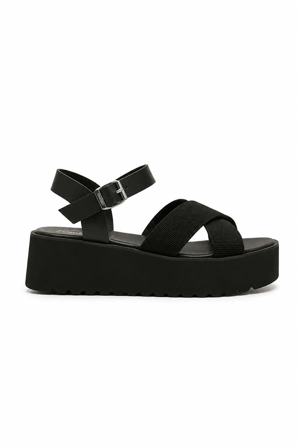 Sandalias Negras Plataforma 14266 Doble Correa con Hebillas Casual de mujer Zoé Brand Costa Rica - ZOÉ BRAND 2025 disponible-36 disponible-37