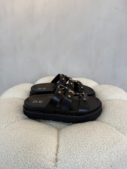 Sandalias Negro 15066 Casual de mujer Zoé Brand Costa Rica - ZOÉ BRAND 2026 BLACK chancletas