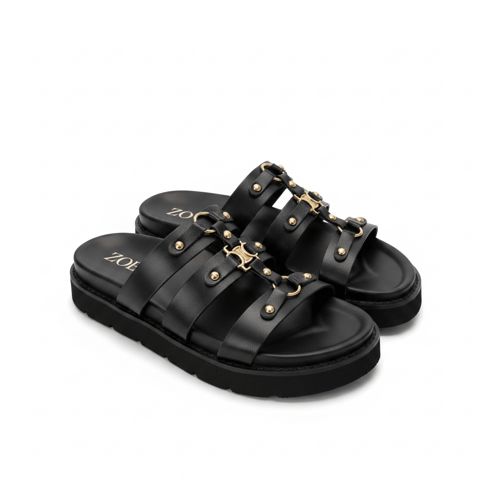 Sandalias Negro 15066 Casual de mujer Zoé Brand Costa Rica - ZOÉ BRAND 2026 BLACK chancletas