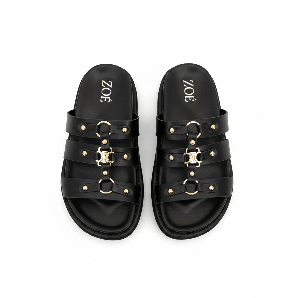 Sandalias Negro 15066 Casual de mujer Zoé Brand Costa Rica - ZOÉ BRAND 2026 BLACK chancletas