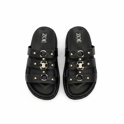 Sandalias Negro 15066 Casual de mujer Zoé Brand Costa Rica - ZOÉ BRAND 2026 BLACK chancletas