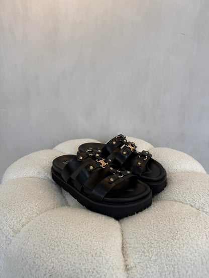 Sandalias Negro 15066 Casual de mujer Zoé Brand Costa Rica - ZOÉ BRAND 2026 BLACK chancletas