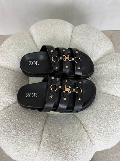 Sandalias Negro 15066 Casual de mujer Zoé Brand Costa Rica - ZOÉ BRAND 2026 BLACK chancletas