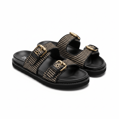 Sandalias Negro 15069 Hebilla Casual de mujer Costa Rica - ZOÉ BRAND 2026 BLACK chancletas