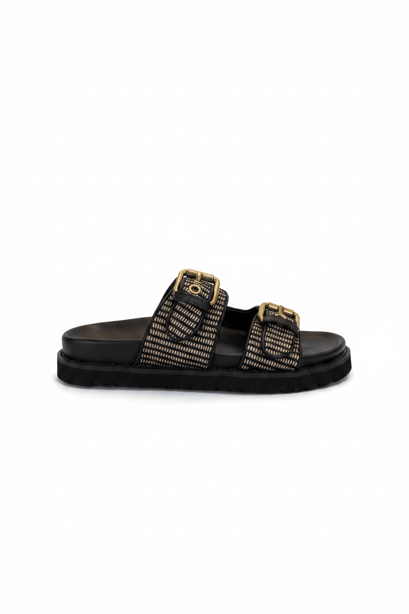 Sandalias Negro 15069 Hebilla Casual de mujer Costa Rica - ZOÉ BRAND 2026 BLACK chancletas