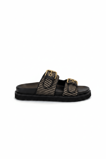Sandalias Negro 15069 Hebilla Casual de mujer Costa Rica - ZOÉ BRAND 2026 BLACK chancletas