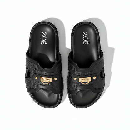 Sandalias Negro 15071 Plataforma Casual de mujer Zoé Brand Costa Rica - ZOÉ BRAND 2026 BLACK chancletas