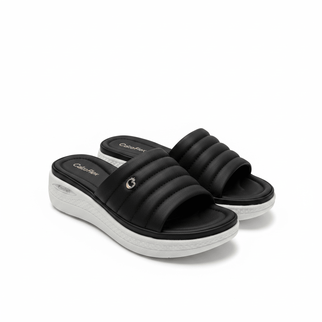 Sandalias Negro 15108 Casual de mujer Costa Rica - ZOÉ BRAND 2026 BLACK chancletas
