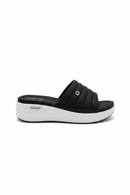 Sandalias Negro 15108 Casual de mujer Costa Rica - ZOÉ BRAND 2026 BLACK chancletas