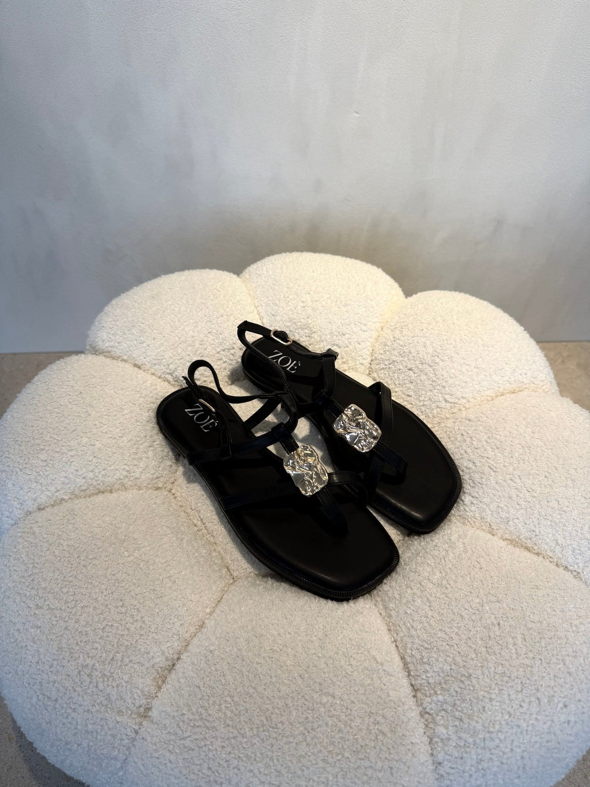 Sandalias Negro Brillos 15061 Correa Slingback Casual de mujer Zoé Brand Costa Rica - ZOÉ BRAND 2026 BLACK chancletas