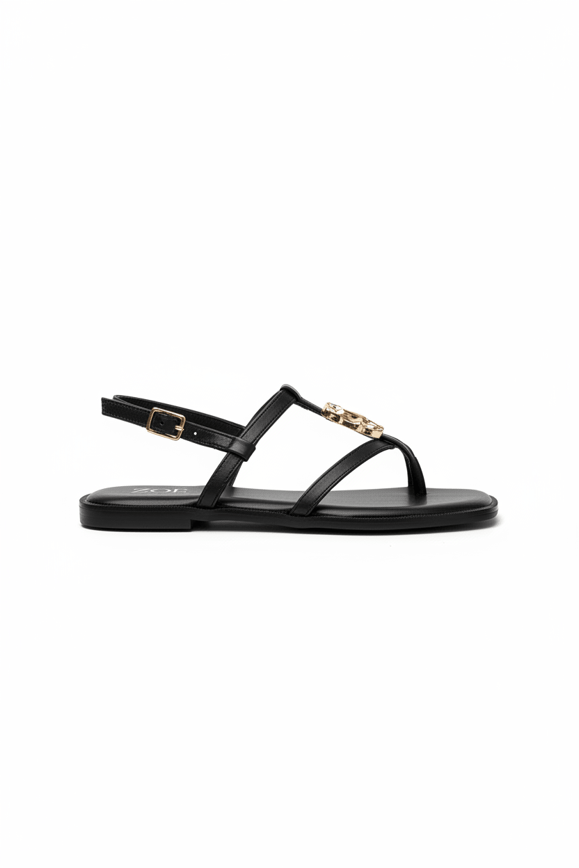 Sandalias Negro Brillos 15061 Correa Slingback Casual de mujer Zoé Brand Costa Rica - ZOÉ BRAND 2026 BLACK chancletas