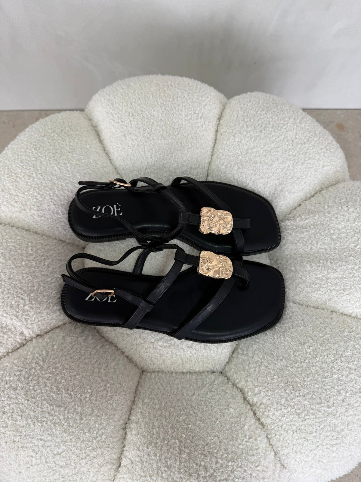 Sandalias Negro Brillos 15061 Correa Slingback Casual de mujer Zoé Brand Costa Rica - ZOÉ BRAND 2026 BLACK chancletas