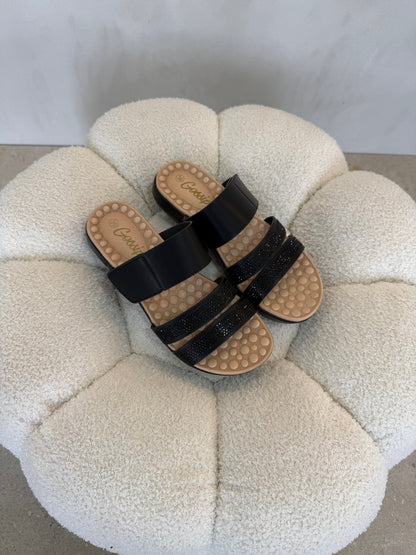 Sandalias Negro Brillos 15148 Correa Casual de mujer Gossip Costa Rica - ZOÉ BRAND