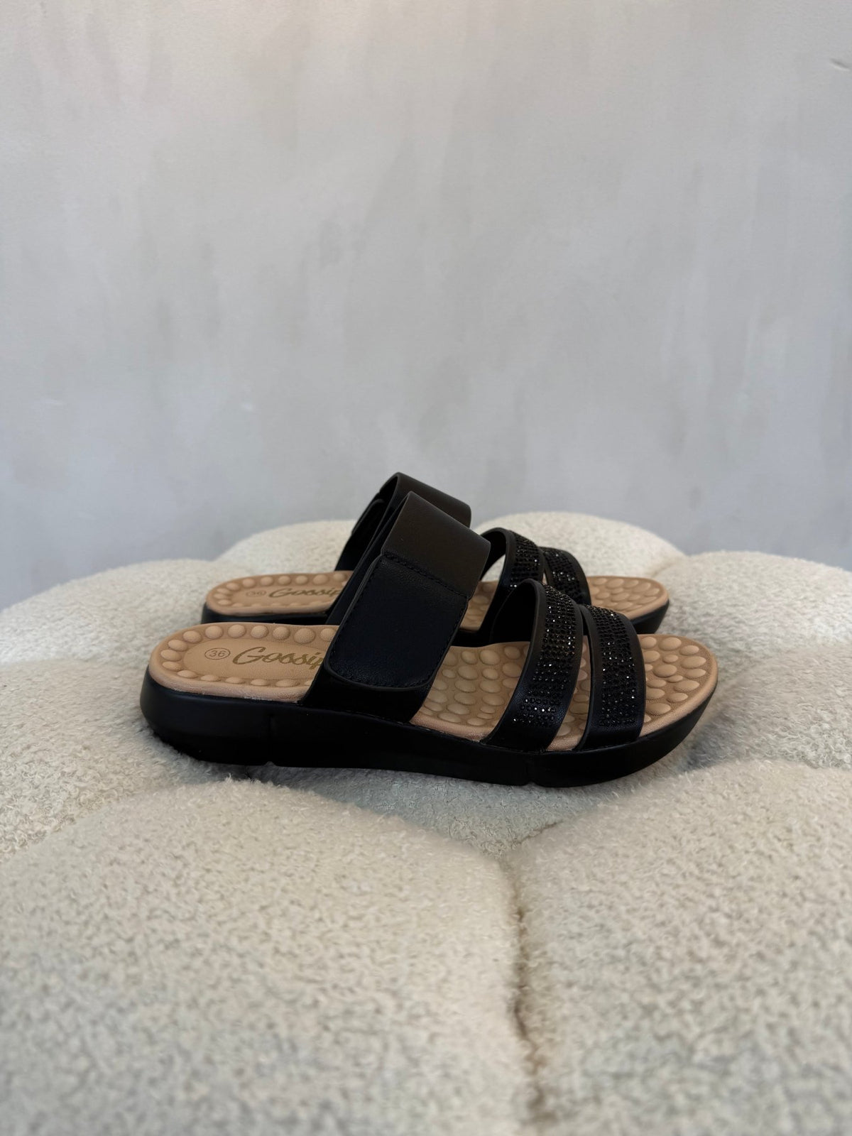 Sandalias Negro Brillos 15148 Correa Casual de mujer Gossip Costa Rica - ZOÉ BRAND