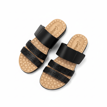 Sandalias Negro Brillos 15148 Correa Casual de mujer Gossip Costa Rica - ZOÉ BRAND brillos flats sandalias